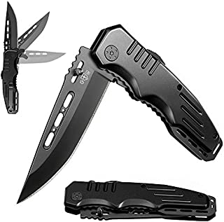 Spring Assisted Knife - Pocket Folding Knife - Military Style - Boy Scouts Knife - Tactical Knife - Good for Camping Hunting Survival Indoor and Outdoor Activities Mens Gift 6681