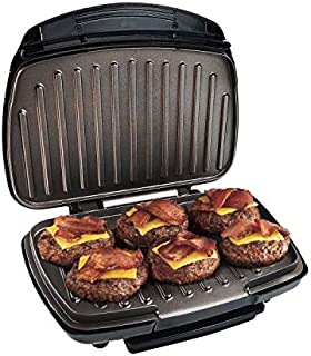 Health and Home 2-Serving Classic Plate Grill Maker and Panini Press, Black, KS-306