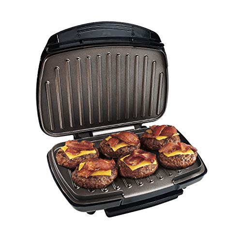 Health and Home 2-Serving Classic Plate Grill Maker and Panini Press, Black, KS-306