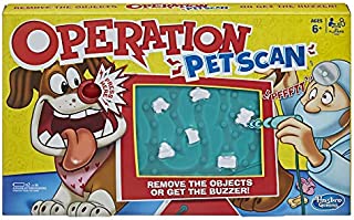 Operation Pet Scan Board Game for 2 or More Players, Kids Ages 6 and Up, with Silly Sounds, Remove The Objects or Get The Buzzer