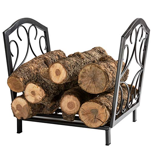 DOEWORKS 17 Inch Small Heavy Duty Indoor/Outdoor Firewood Racks Steel Wood Storage Log Rack Holder