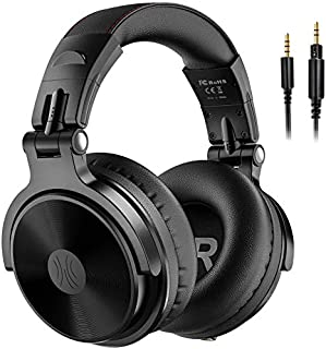 OneOdio Bluetooth Over Ear Headphones - Wireless/Wired 80 Hrs Stereo Bluetooth Headsets Foldable Headset with Deep Bass 50mm Neodymium Drivers for PC/Phone - Studio Wireless(Y80B)