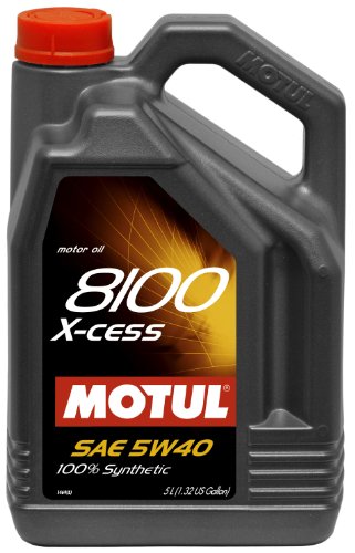 Motul 007250-4PK 8100 X-cess 5W-40 Synthetic Gasoline and Diesel Engine Oil - 5 Liter Jug (Case Case of 4)