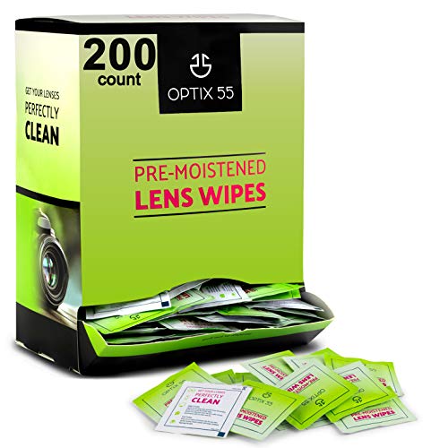 Eyeglass Cleaner Lens Wipes- 200 Pre-Moistened Individual Wrapped Eye Glasses Cleaning Wipes | Glasses Cleaner Safely Cleans Glasses, Sunglasses, Phone Screen, Electronics & Camera Lense| Streak-Free