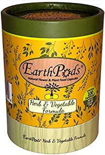 EarthPods Premium Garden Herbs & Vegetable Plant Food  Easy Organic Fertilizer Spikes  100 Count  Supports Healthy Root & Leaf Growth (Great for Kitchen Herbs & Lettuce Garden, Ecofriendly)