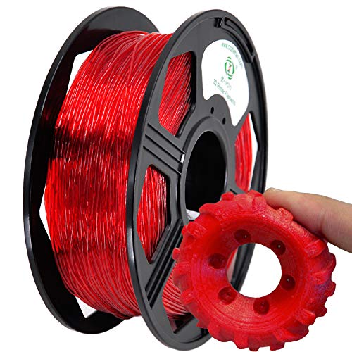 YOYI 3D Printer Filament,85A TPU Filament 1.75mm,Flexible Filament, 0.8KG Spool,Dimensional Accuracy +/- 0.02 mm,100% Virgin Raw Material (Red)