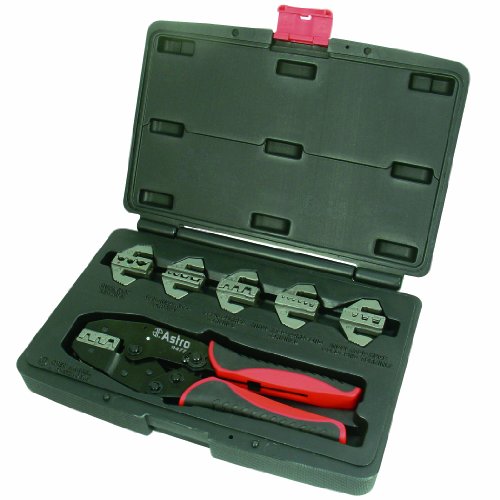 Astro Pneumatic Tool 9477 7-Piece Professional Quick Interchangeable Ratchet Crimping Tool Set