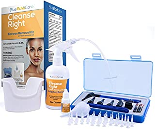 Ear Wax Removal Tool Kit, USA Made.5oz Ear Drops, 30 Tips! Otoscope, Irrigation Cleaner Bottle, Wash Basin, Bulb Syringe, Remove Earwax Blockage - Safe, Easy to Use