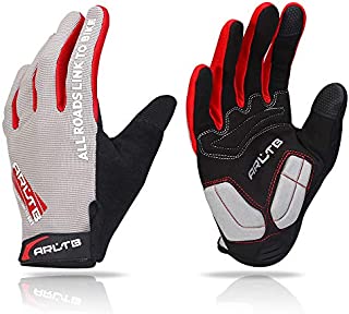 Arltb Bike Gloves 3 Size 3 Colors Bicycle Cycling Biking Gloves Mitts Full Finger Pad Breathable Lightweight for Bike Riding Mountain Bike Motorcycle Free Cycle BMX Lifting Fitness Climbing