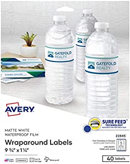 Avery Printable Blank Wraparound Rectangle Labels, 1.25