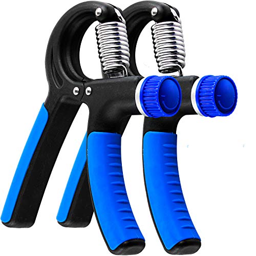 Grip Strength Trainer - 2 Pack Hand Grip Strengthener W/Adjustable Resistance Range 20lbs-90lbs - Robust and Non-Slip Hand Strengthener for Perfect Forearm Grip Workout and Hand Rehabilitation