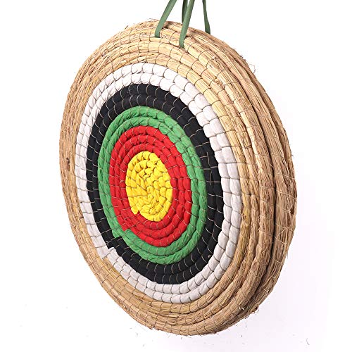 DOSTYLE Traditional Solid Straw Round Archery Target Shooting Bow Coloured Rope Target Face Three Layer for Shooting Practice