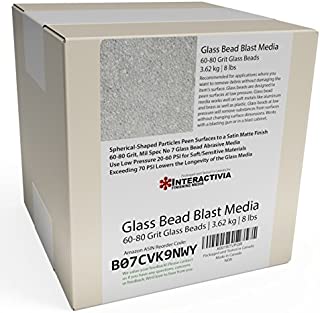 #7 Glass Beads - 8 lb or 3.6 kg - Sand Blasting Abrasive Media (Medium) 60-80 Mesh or Grit