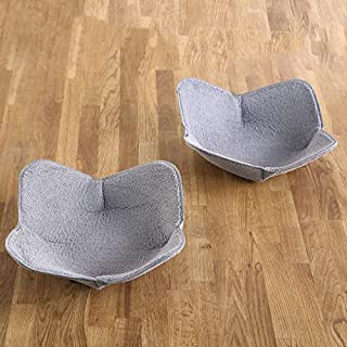 MSR Imports Microwave Plate Huggers  Hot Pads for Microwaves - Microwave Oven Mitt - Set of 2 - Gray