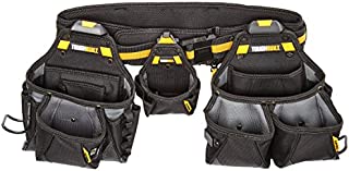 ToughBuilt - Contractor Tool Belt Set - Includes 3 Pouches, Padded Belt, Heavy Duty, Deluxe Premium Quality, Durable - 36 Pockets, Hammer Loop, 3 Patented ClipTech Hubs - (TB-CT-101-4)