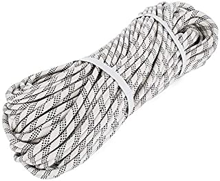 Mophorn Dynamic Climbing Rope 9.5mm 10.5mm 12mm Robust Nylon Rock Climbing Rope White with Black Outdoor Rock Climbing Rope for Rock Climbing (10.5mm, 60)