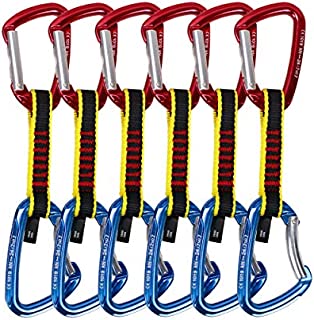 Geelife Crag Express Quickdraw Set CE Certified Rock Climbing Gear Quickdraws 11cm Pack of 6