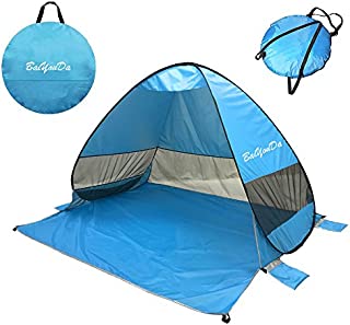 BaiYouDa Automatic Pop Up Beach Tent Sun Shelter Cabana 2-3 Person UV Protection Beach Shade with Carry Bag for Outdoor Activities