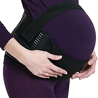 Neotech Care Maternity Pregnancy Support Belt/Brace - Back, Abdomen, Belly Band (Black, XL)