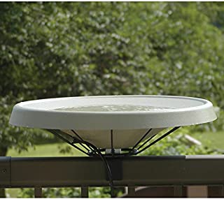 Birds Choice HDECK-GR Green Deck Mount Heated Bird Bath, Medium