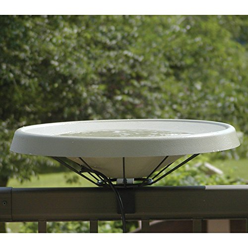 Birds Choice HDECK-GR Green Deck Mount Heated Bird Bath, Medium