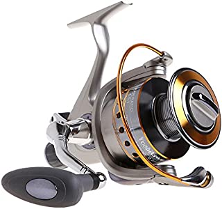 Yoshikawa Baitfeeder Spinning Reel Saltwater Fishing 6000 5.5:1 11 High Power Ball Bearings28Lb Drags Surf Fishing Catfish Carp Reel Left Right Handle Stainless Steel Shaft