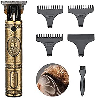 URBEST Professional Barber Trimmer, Cordless Barber Clippers, Barber Electric Fade Hair Trimmers Set Liners Close Cutter (Gold)