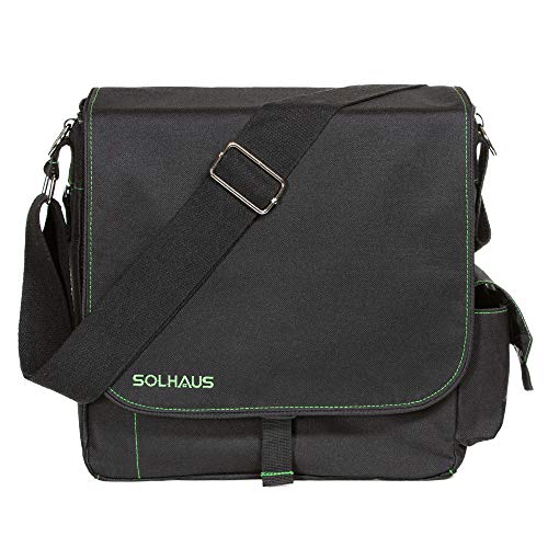 Solhaus Mens Diaper Bag, Messenger bag For Dads with Wipes Pocket, Stroller Straps,