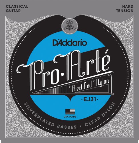 D'Addario EJ31 Classics Rectified Classical Guitar Strings, Hard Tension