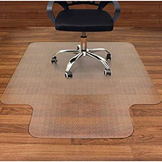 AiBOB Office Chair mat for Hardwood Floor, 53 x 45 inches, Easy Glide for Chairs, Flat Without Curling, Floor Mats for Computer Desk