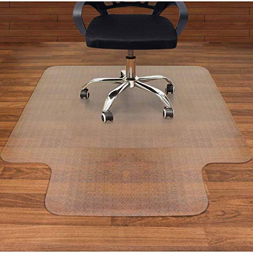 AiBOB Office Chair mat for Hardwood Floor, 53 x 45 inches, Easy Glide for Chairs, Flat Without Curling, Floor Mats for Computer Desk