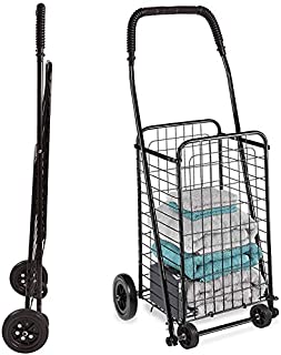 DMI Rolling Utility and Shopping Cart, Lightweight, Compact and Foldable, Black