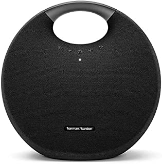 Harman Kardon Onyx Studio 6 Wireless Bluetooth Speaker - IPX7 Waterproof Extra Bass Sound System with Rechargeable Battery and Built-in Microphone - Black