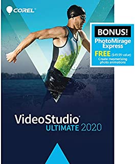 Corel VideoStudio Ultimate 2020 - Video & Movie Editing Software - Slideshow Maker, Screen Recorder, DVD Burner - Premium Effects from NewBlueFX, Boris FX, ProDAD - Free PhotoMirage Express [PC Download]