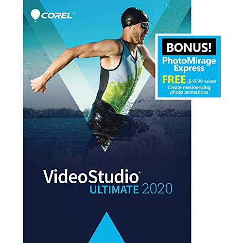 Corel VideoStudio Ultimate 2020 - Video & Movie Editing Software - Slideshow Maker, Screen Recorder, DVD Burner - Premium Effects from NewBlueFX, Boris FX, ProDAD - Free PhotoMirage Express [PC Download]