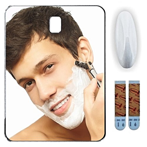 Fog Free Shower Mirror ~ Large Size Premium Fogless for No Fog Shaving ~ Anti Fog Mirror Includes 3M Command Hook for Bath ~ Won't Fall ~ Surface Safe Hanging ~ Movable by Shave Pal