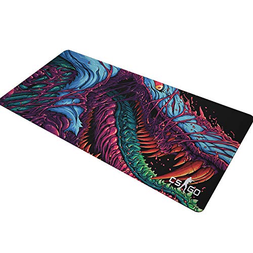 16in35.5in The Most fire Hyper Beast CS GO Large 3D Mouse Pad Overlock Edge Big Gaming Mouse Pad Send Boyfriend The Best Gift (Black)