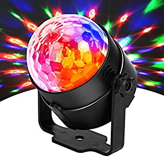 JYX Sound Activated Dicso Light, USB DJ Light, Disco Ball, Strobe Lamp 7 Modes Stage Par Light for Home Room Dance Parties Birthday DJ Bar Karaoke Xmas Wedding Show Club Pub