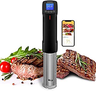 Inkbird WIFI Sous Vide Precision Cooker Thermal Immersion Circulator 1000 Watts Precise Cooker with Recipes on APP / Sous Vide Cooking Machine ISV-100W (1 WIFI SOUS VIDE COOKER)