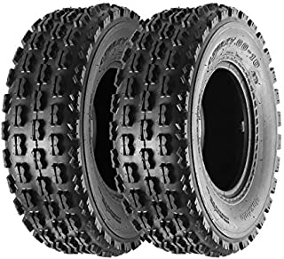 Set of 2 Maxauto 22x7-10 22-7-10 Front ATV Tires Quad Sport ATV UTV Tires 22x7x10 4-Ply Mud Sand Snow and Rock Tires Tubeless Knobby Sport Tires