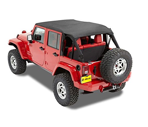 Bestop 5259435 Black Diamond Safari-Style Bikini Top for 2010-2018 Wrangler JK Unlimited