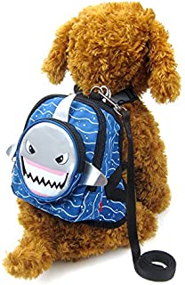 Alfie Pet - Oliga Backpack Harness with Leash Set - Color: Grey Shark, Size: Small