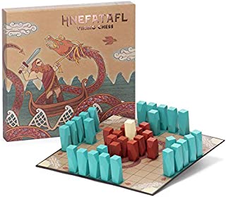 Hnefatafl Viking Chess Set - Authentic, Traditional Two-Player Strategy Board Game Classic - Historic European Tabletop Asymmetric War Game