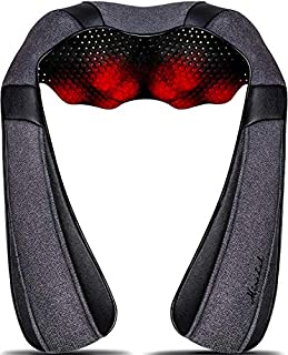 Back Massager, Shiatsu Back Neck Massager with Heat, Electric Shoulder Massager, Kneading Massage Pillow for Neck, Back, Shoulder, Foot, Leg, Muscle Pain Relief, Home,Office,Car Use - Christmas Gifts