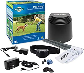 PetSafe Stay & Play Compact Wireless Fence for Dogs and Cats  from the Parent Company of Invisible Fence Brand  Above Ground Electric Pet Fence