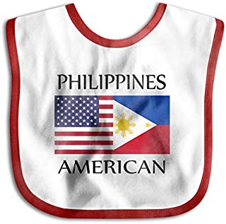 Philippines American Flag Toddler Newborn Baby Boys Girls Skin-Friendly Saliva Towel Waterproof Baby Bibs