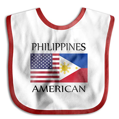 Philippines American Flag Toddler Newborn Baby Boys Girls Skin-Friendly Saliva Towel Waterproof Baby Bibs