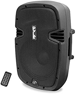 Powered Active PA System Loudspeaker Bluetooth with Microphone - 8 Inch Bass Subwoofer Stage Speaker Monitor Built-in USB for MP3 Amplifier - DJ Party Portable Sound Equipment Stereo Amp Sub - Pyle PPHP837UB