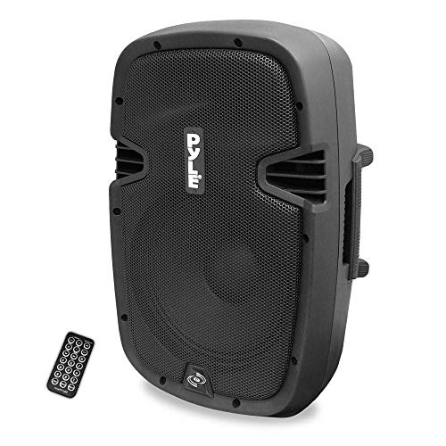 Powered Active PA System Loudspeaker Bluetooth with Microphone - 8 Inch Bass Subwoofer Stage Speaker Monitor Built-in USB for MP3 Amplifier - DJ Party Portable Sound Equipment Stereo Amp Sub - Pyle PPHP837UB