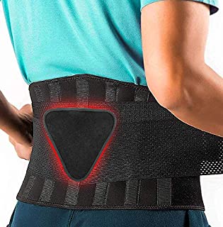 FEATOL Back Brace Support Belt-Lumbar Support Back Brace for Lifting,Back Pain, Sciatica, Scoliosis, Herniated Disc Adjustable Support Straps-Lower Back Brace with Removable Lumbar Pad for Men & Women